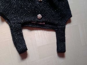 Black Buttoned A-Line Dress
