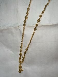 Gold Beaded Charm Necklace