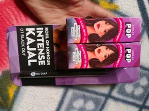 SUGAR Cosmetics One Lipstick &amp; 1 Kohl Bundle