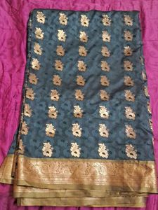 Elegant Silk Blend Saree New Never Worn With Blous
