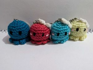 Crochet Octopus Keychains