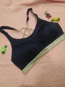 Navy Blue Sports Bra