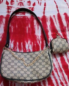 Gucci Print Faux Leather Bag