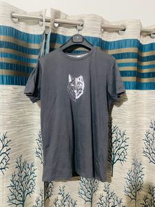 Unisex Back Print Grey T-shirt