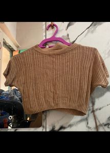 Brown Crop Top