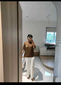 Brown Graphic Print Tee