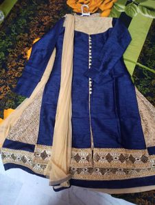 Elegant Blue & Gold Kurta Set