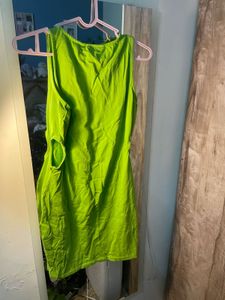 Green Cutout Mini Dress