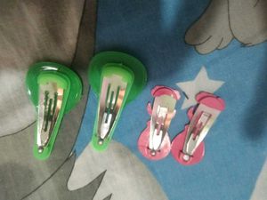 Some Hair Ties ,Clips And Free Gift Inside