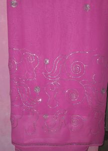 Pink Sequence Saree