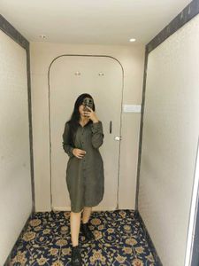 Olive Shirt Dress