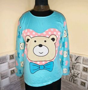 Size M/L 🎁Buy 2 Get 1 Free 🎁Cute Bear Print Top