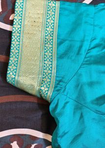 Elegant Teal Banarasi Saree
