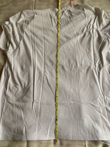 Zudio White T-shirt For Women Pure Cotton