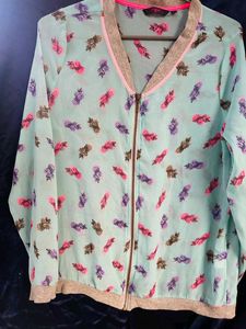Print Bomber Jacket