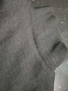 Gray Turtleneck Long Sleeve Top