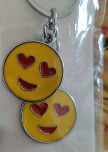 Smiley Heart Keychain
