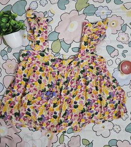 ONLY  Floral Print Pleated Top