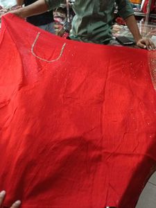 Red Embroidered Saree