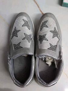 Silver Star Slip-On Sneakers