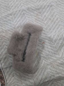 a soft fur hair clutch