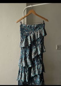 By Anthropologie Ruffle Flounce Maxi Skirt