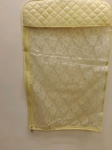 Satin Saree Cover With Net Design