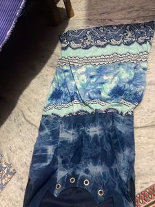 Tie Dye Strapless Dress