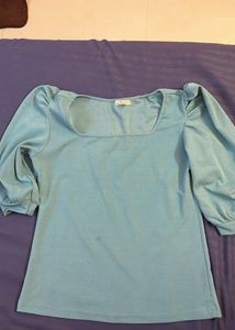 women fitted square - Neck top