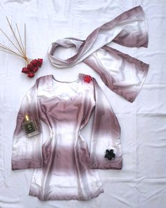 Doubleshade Corset Kurti With Scarf🫶🏻