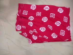 pure cotton pink  Printed Nighty