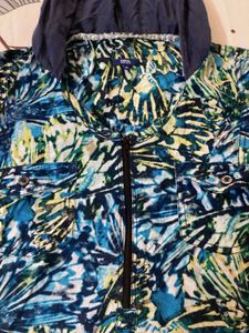 Floral Print Hoodie Top