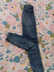 Cross-Waist Denim Jeans