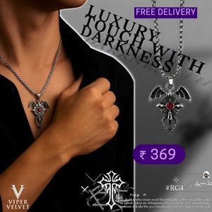 Viper Velvet Cross Pendant Necklace