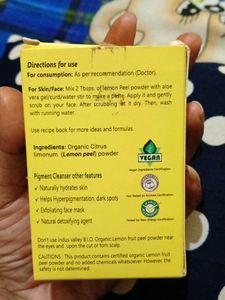 Bio Organic Lemon Peel Powder