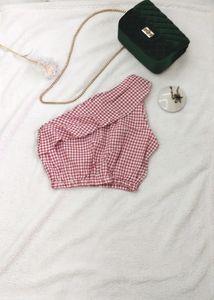 Off Shoulder Ruffle Crop Top