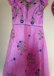 Pink With Blue Colour Chudidhar Top 3