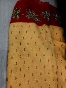 Yellow and Red Saree