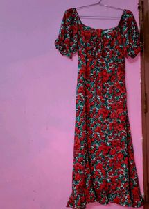 Floral Print Midi Dress