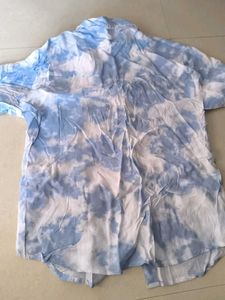 Unisex Shirt - Sky Blue And Off White