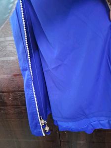 Satin Kurta With Pearl Lace