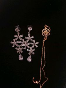 Ad Earings With Anti Tarnish Bracelet