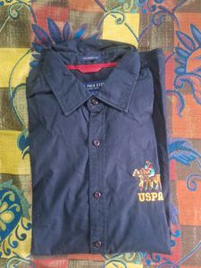 Black Full Shirt L Size 42 To 43 New..used 2 Times