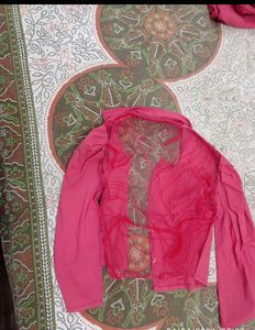Pink Dress For Casual Woth Jacket