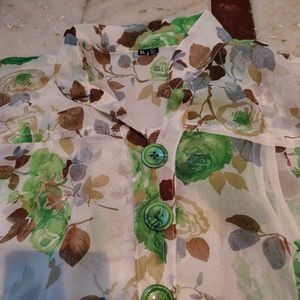 Floral Green Tunic