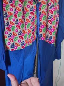 Embroidery stretchable Lycra long kurti/shrug type