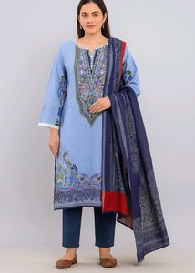 Blue Embroidered Shalwar Kameez
