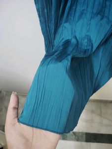 Teal Layered Midi Dress