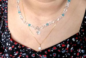Fresh Blue Diamond🦚💎💎necklace