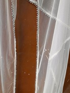 White Net Dupatta With Beautiful Less